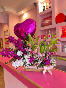 Tulipanes y orquídeas