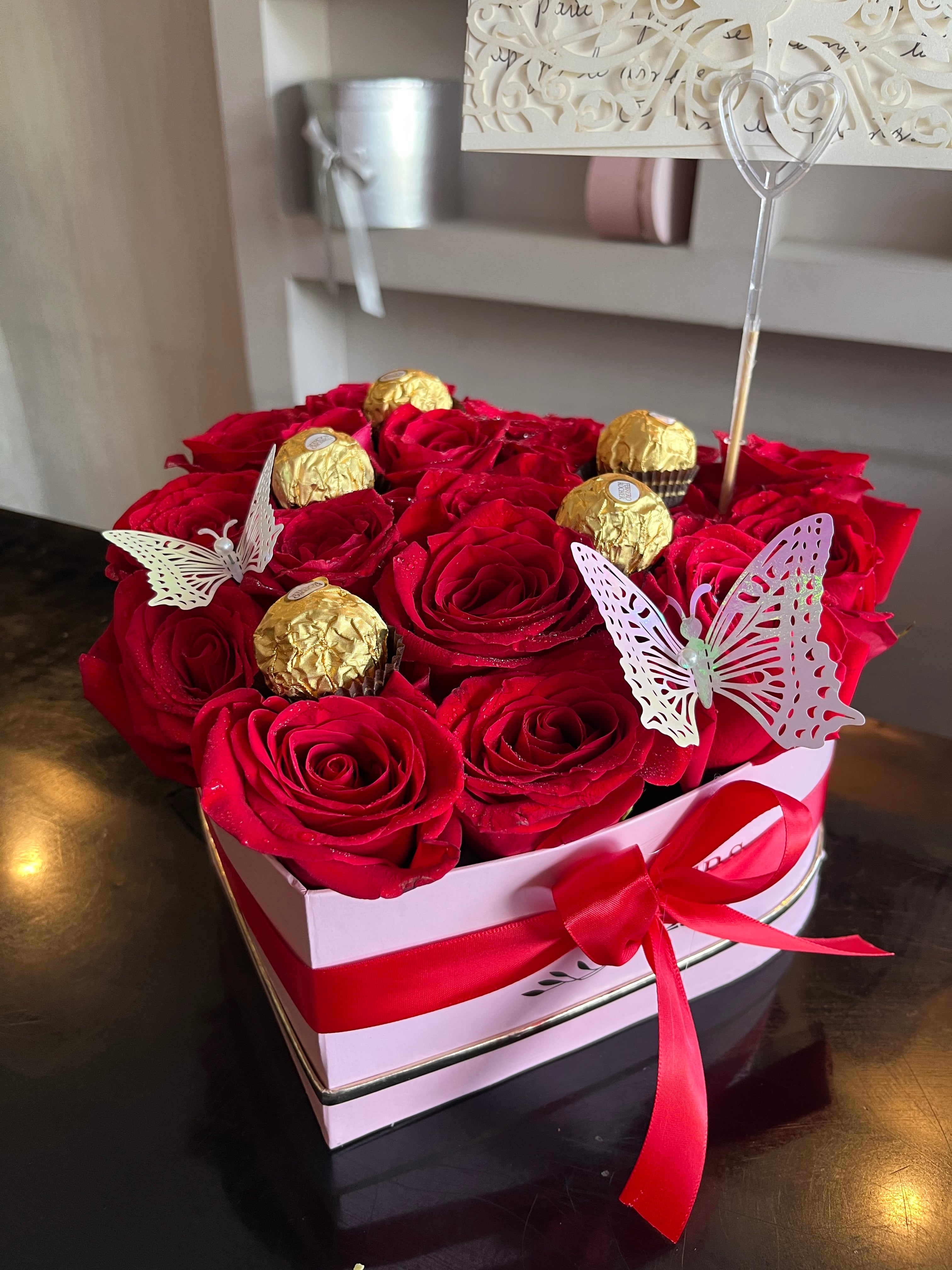 Corazón con bombones