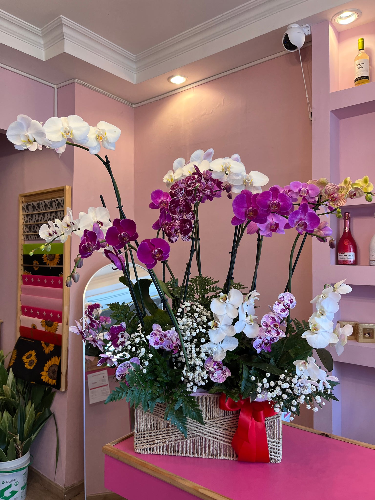 Canasta de orquídeas